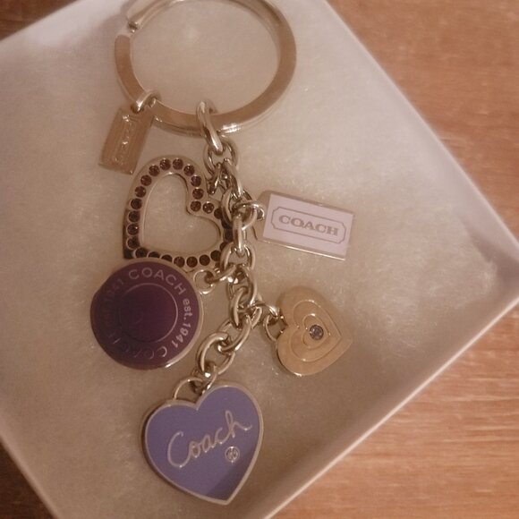 Coach - Purple Hearts Keychain (Brand New)(Gift box included) - Picture 6 of 7